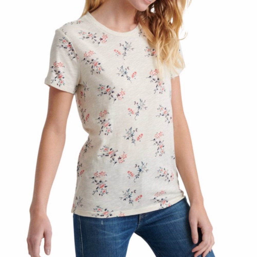 Lucky Brand floral short sleeve tee NWT